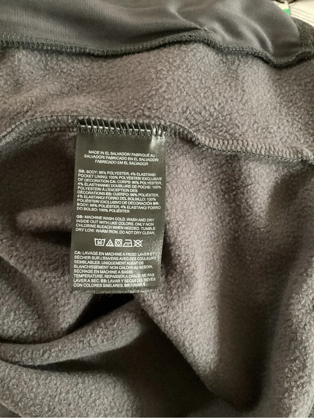 The North Face Men’s Dark Charcoal Zip-Up Fleece Jacket